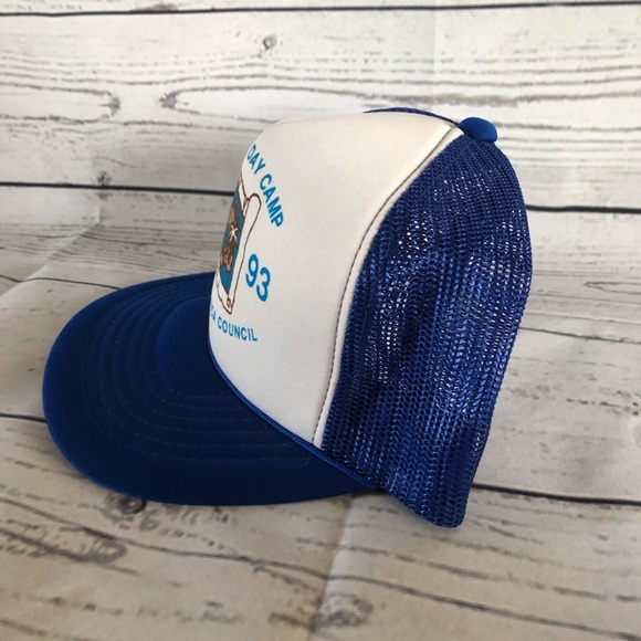 👗Cub Scout Camp Vintage 90s Snap Back Trucker Hat - Picture 3 of 7
